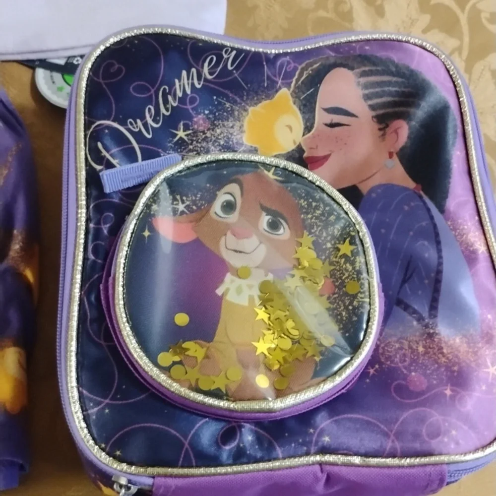 Disney Make A Wish Pajama Set - Yellow and Purple With A Lunch Box - Picture 5 of 7